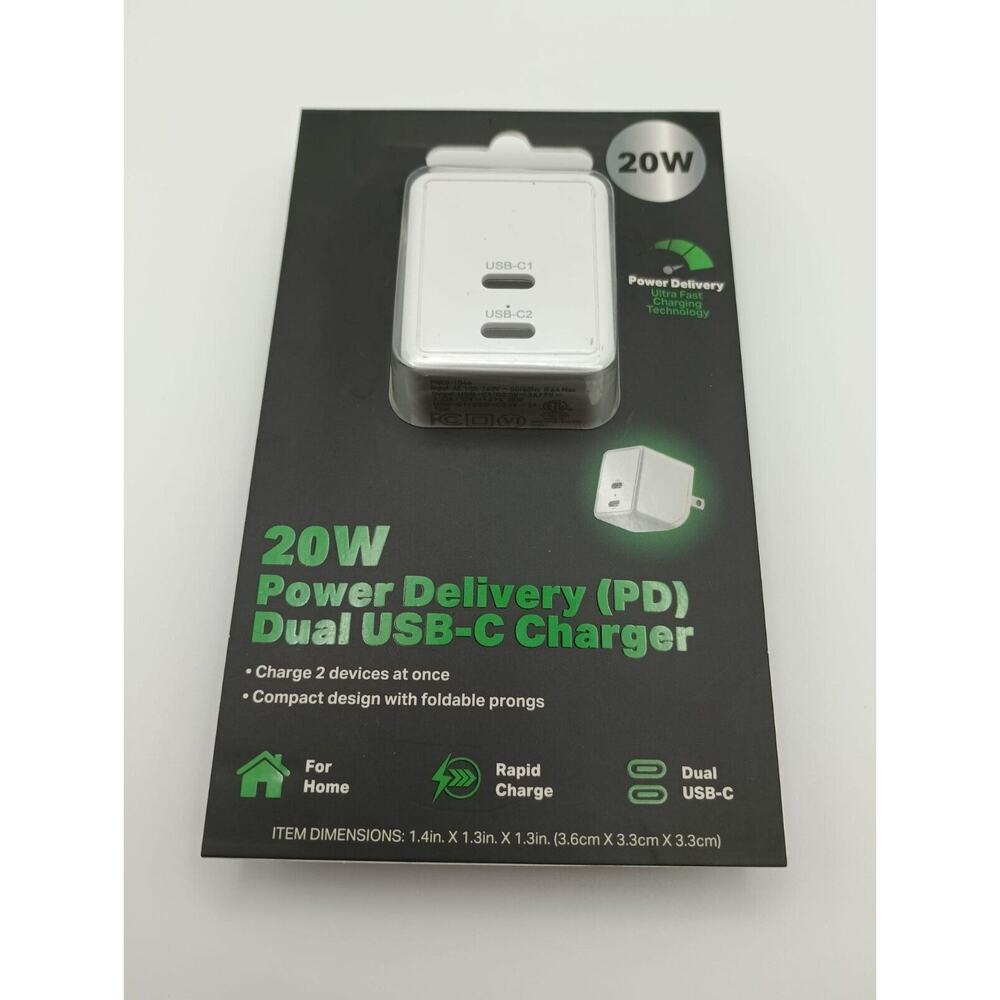 20W PD Type USB C Port Home Charger Quick Charge QC 3.0 Adapter